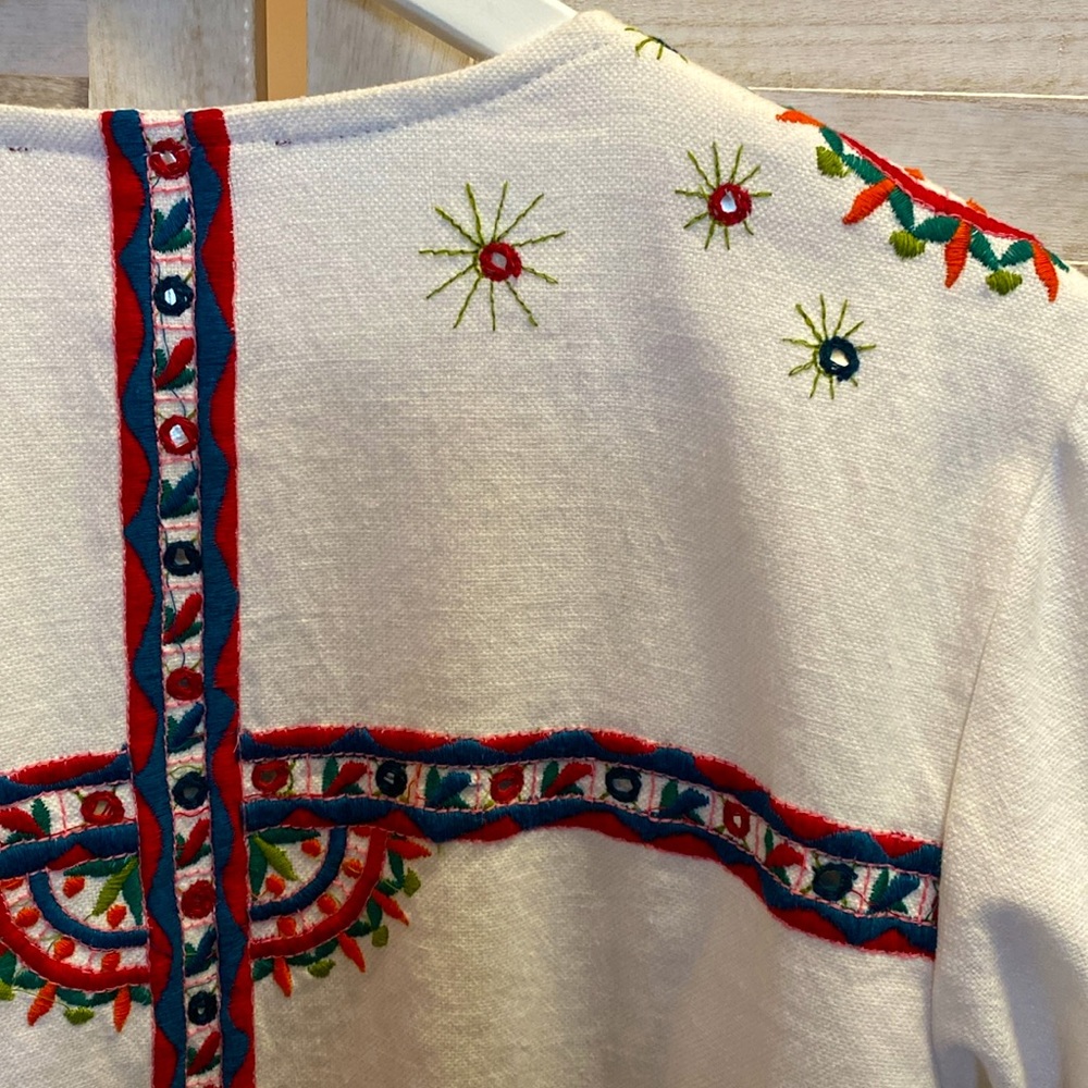NWT Soft Surroundings Boho “lxtapa” Festival Embroidered Jacket Size Small - Picture 7 of 10
